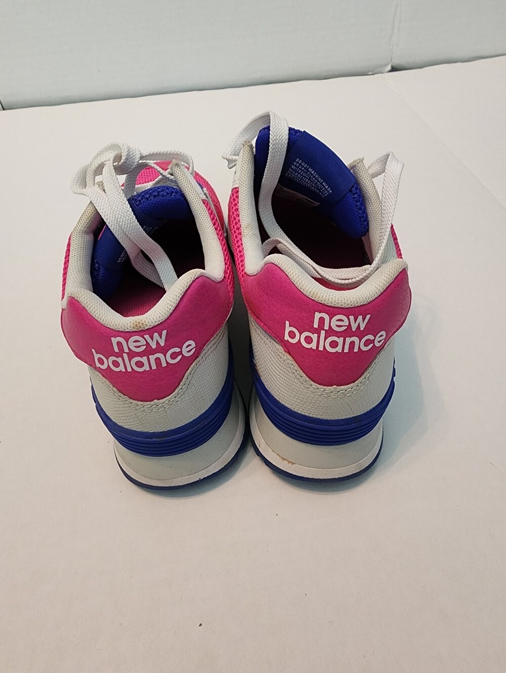 New Balance Woman's Pink and Blue Tennis Shoes - Picture 4 of 6